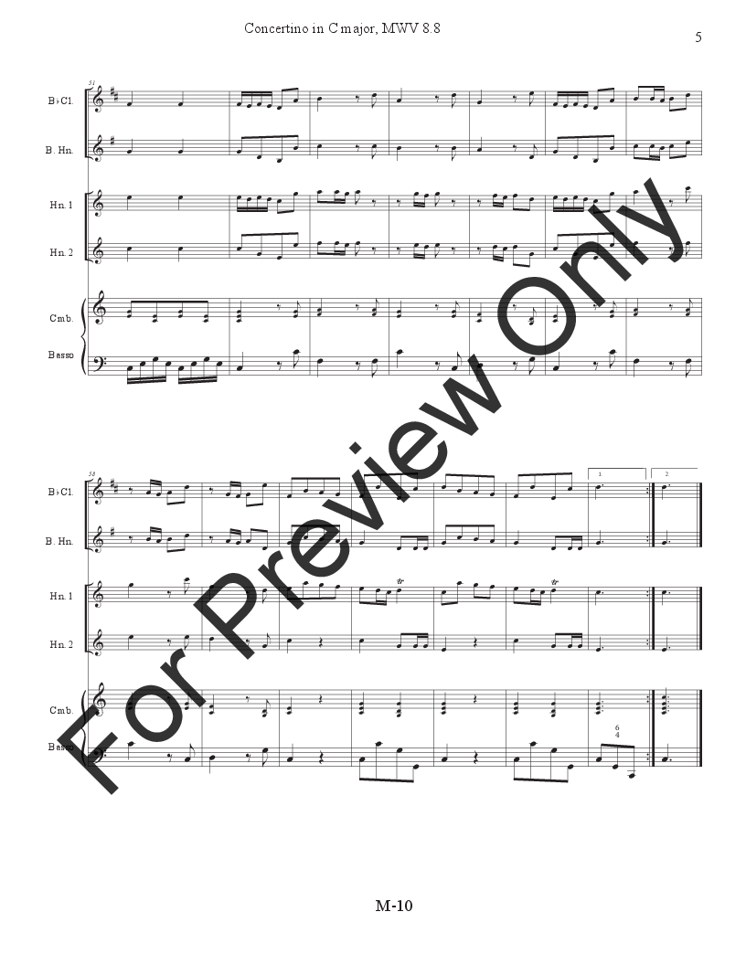 Concertino in C major, MWV 8.8 P.O.D.