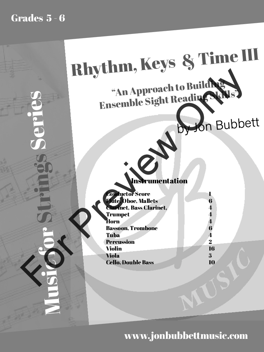Rhythm, Keys & Time III for Strings P.O.D.
