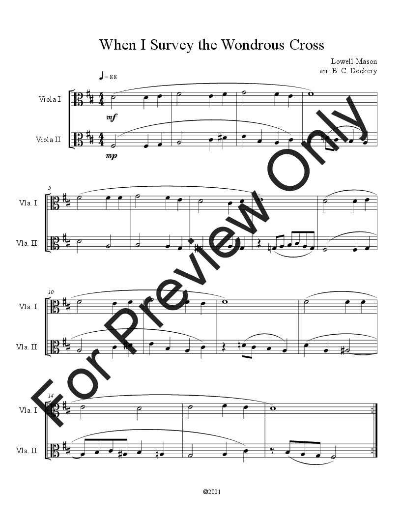 10 Easter Duets for 2 Violas - Vol. 2 P.O.D