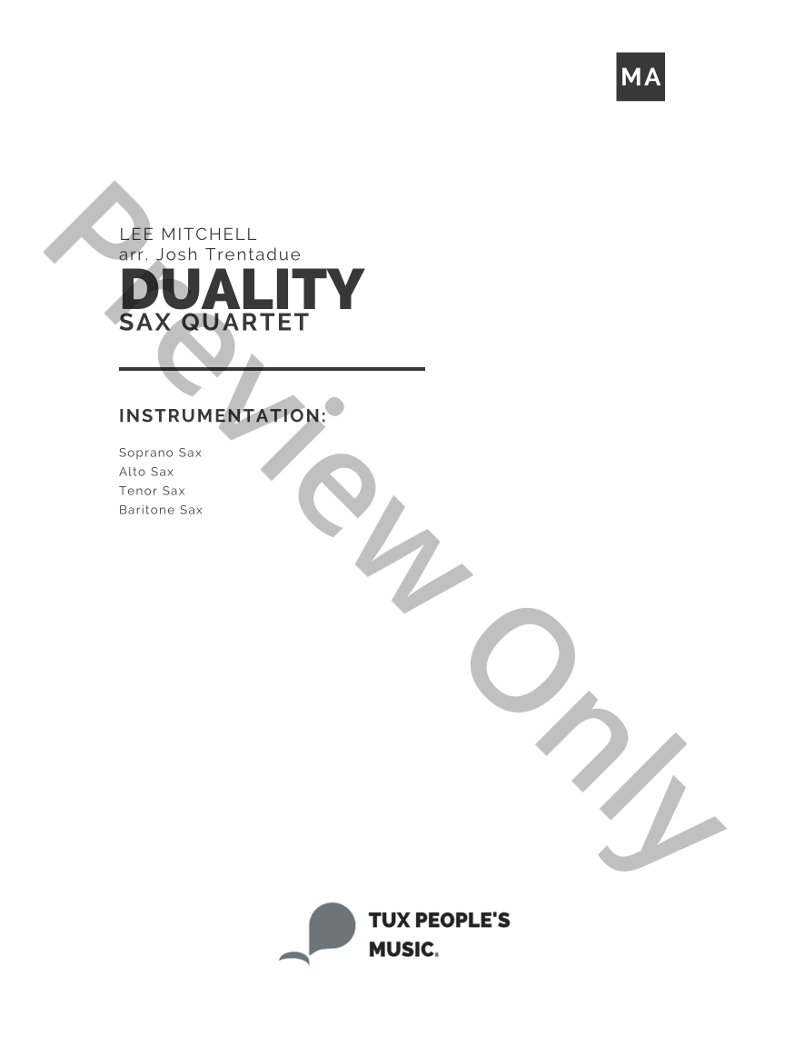 Duality for Saxophone Quartet