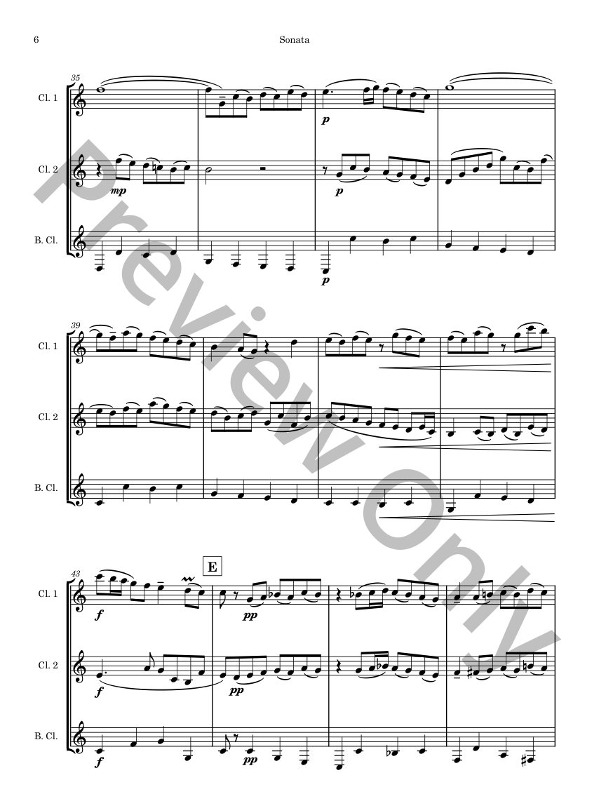 Bach Andante: Arr. for Clarinet Trio P.O.D