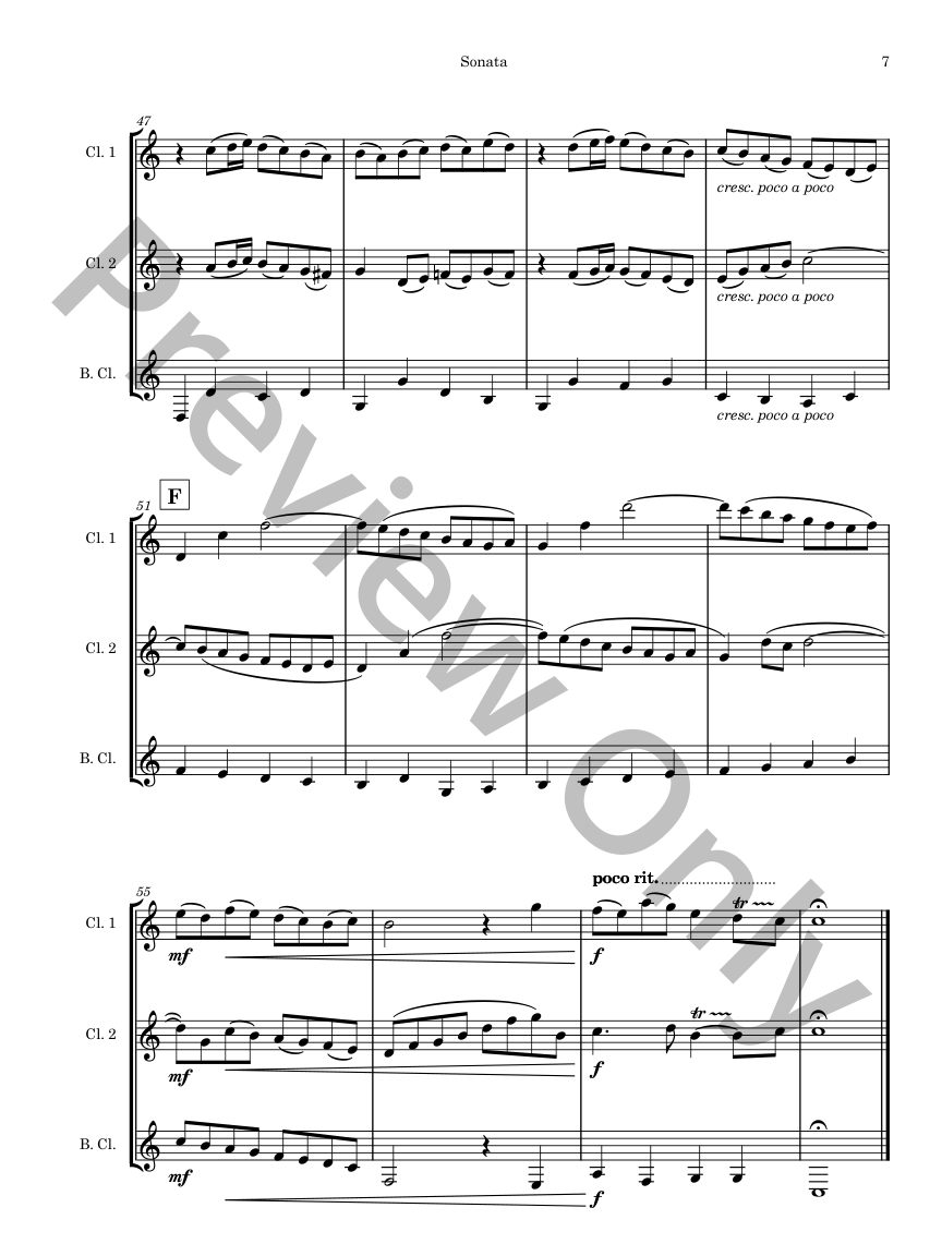 Bach Andante: Arr. for Clarinet Trio P.O.D