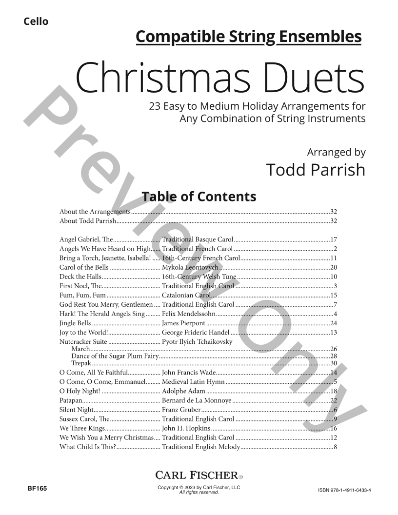 Compatible String Ensembles: Christmas Duets Cello