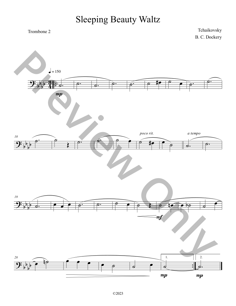  20 Classical Themes for Trombone Duet P.O.D