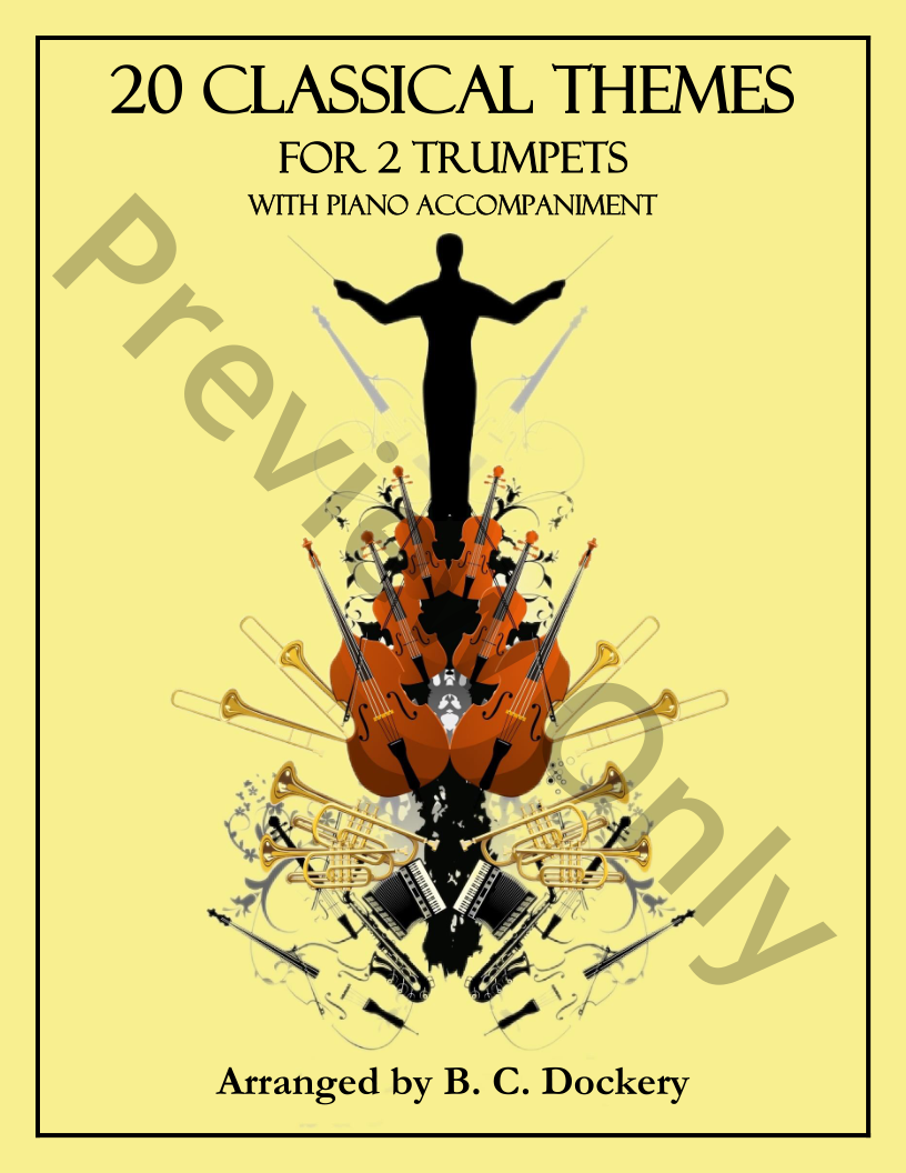  20 Classical Themes for 2 Trumpets with Piano Accompaniment P.O.D