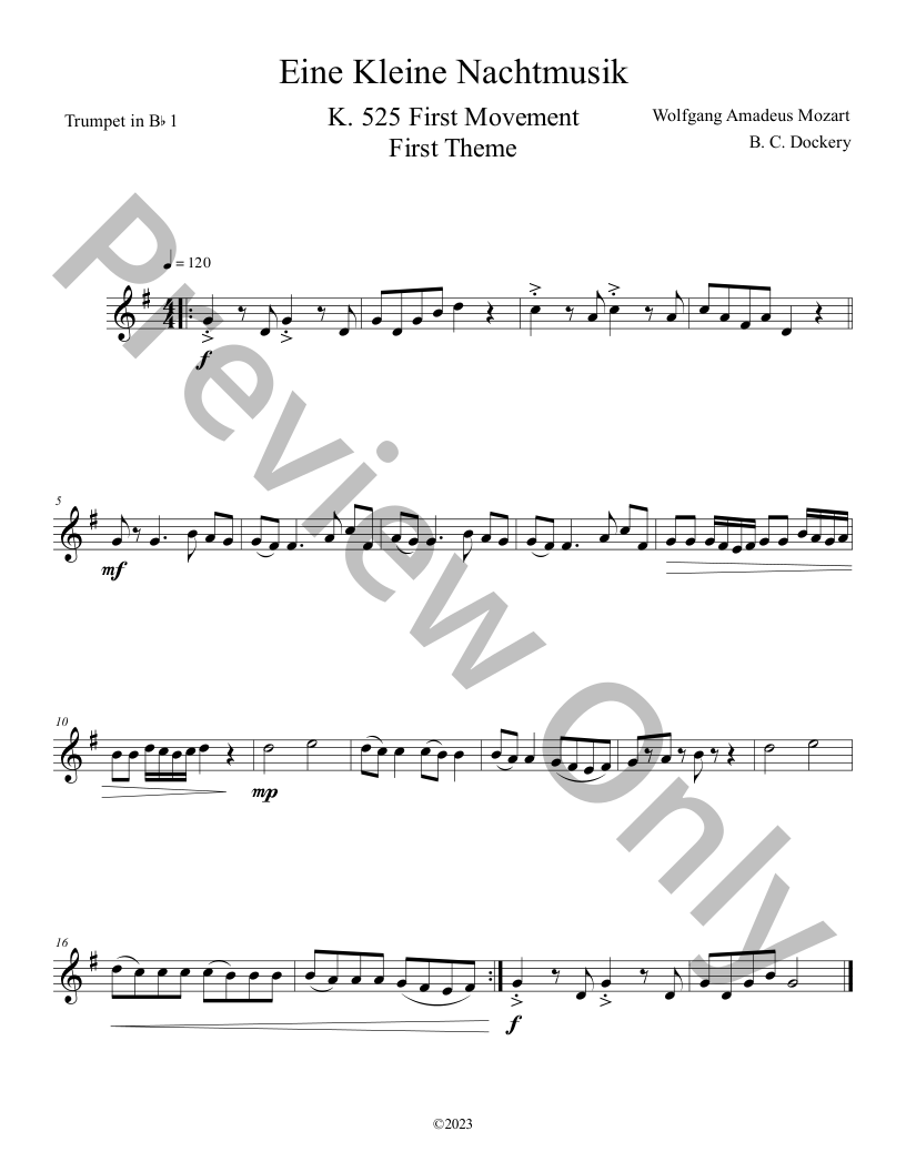  20 Classical Themes for 2 Trumpets with Piano Accompaniment P.O.D