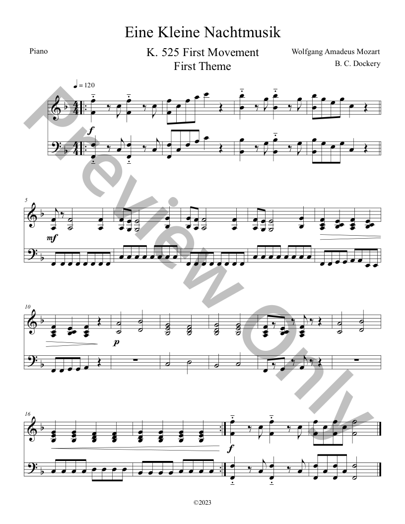  20 Classical Themes for Flute Solo with Piano Accompaniment P.O.D