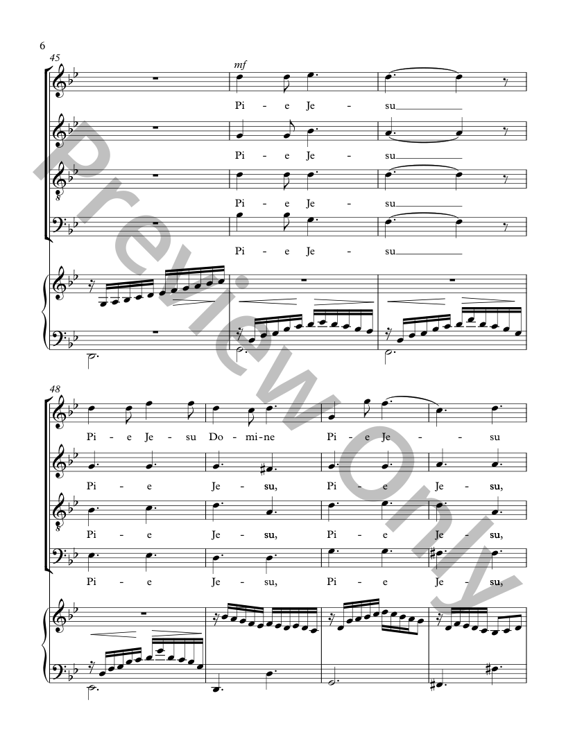 Pie Jesu from Requiem for 9/11 SATB P.O.D