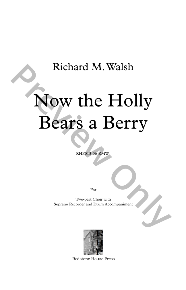 Now the Holly Bears a Berry P.O.D