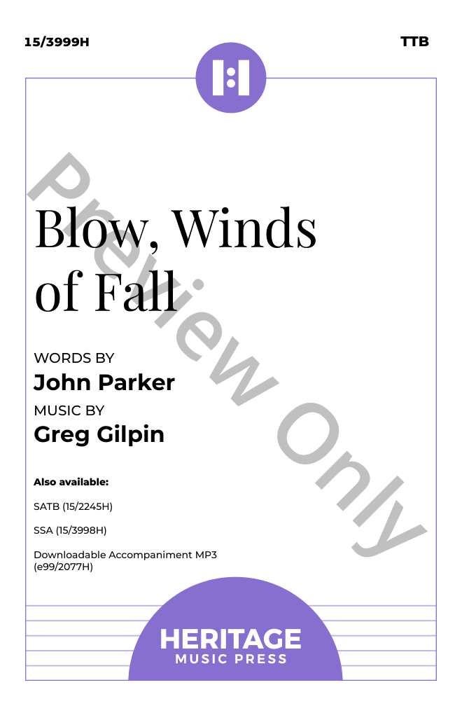 Blow, Winds of Fall Large Print Edition P.O.D.