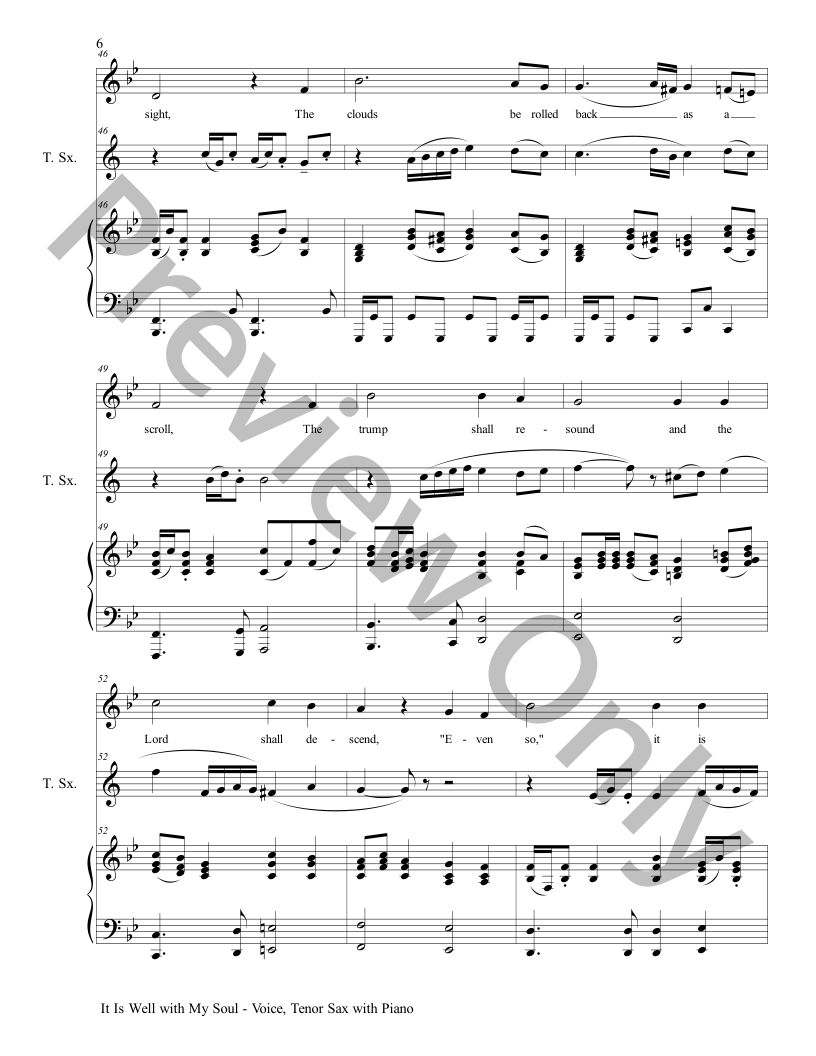 3 GREAT EASTER HYMNS (Voice, Tenor Sax & Piano with Score/Parts) P.O.D