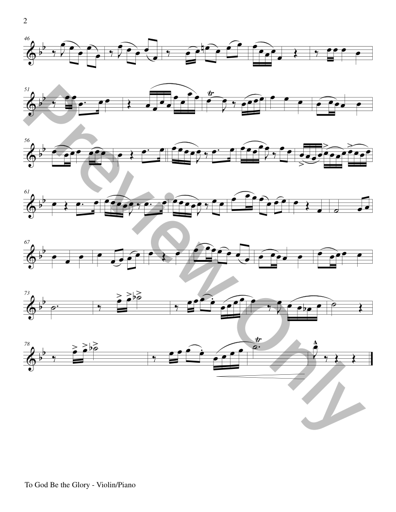 2 PAK HYMN SERIES! HOLY, HOLY, HOLY & TO GOD BE THE GLORY, Violin & Piano (Score & Parts) P.O.D