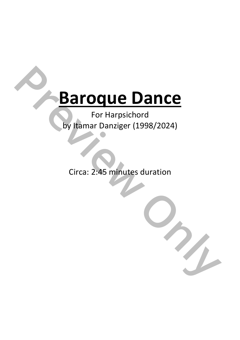 Baroque Dance P.O.D