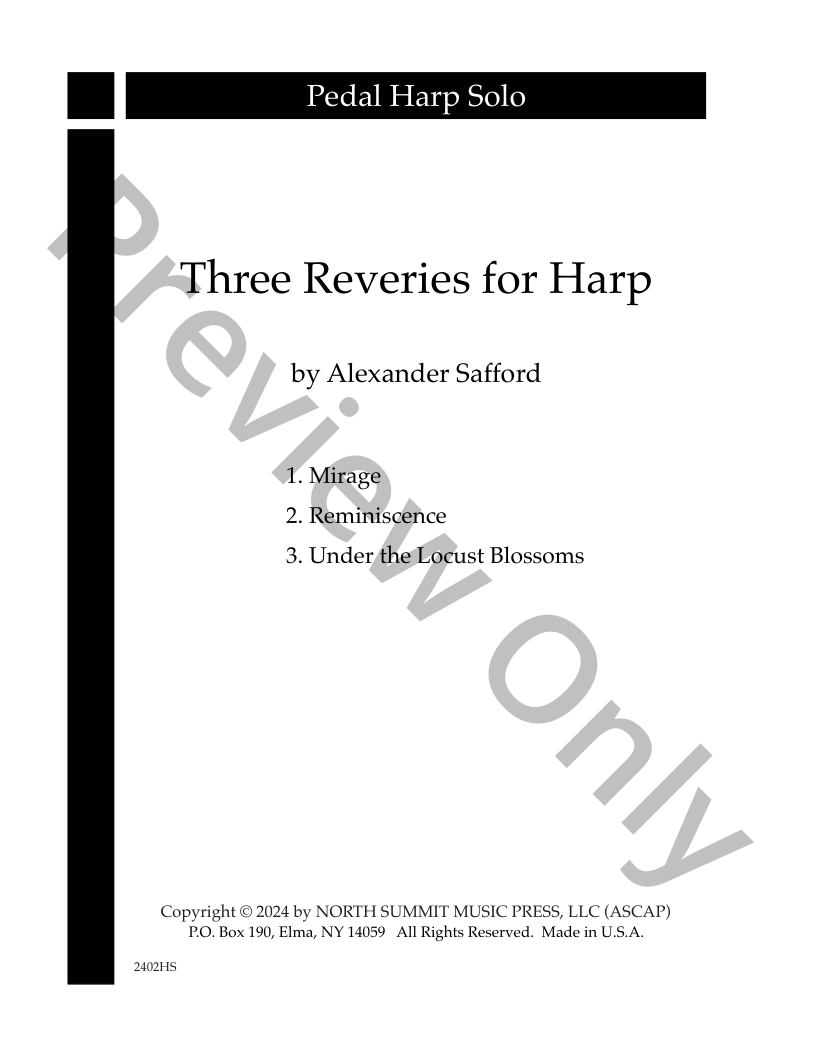 Three Reveries for Harp P.O.D