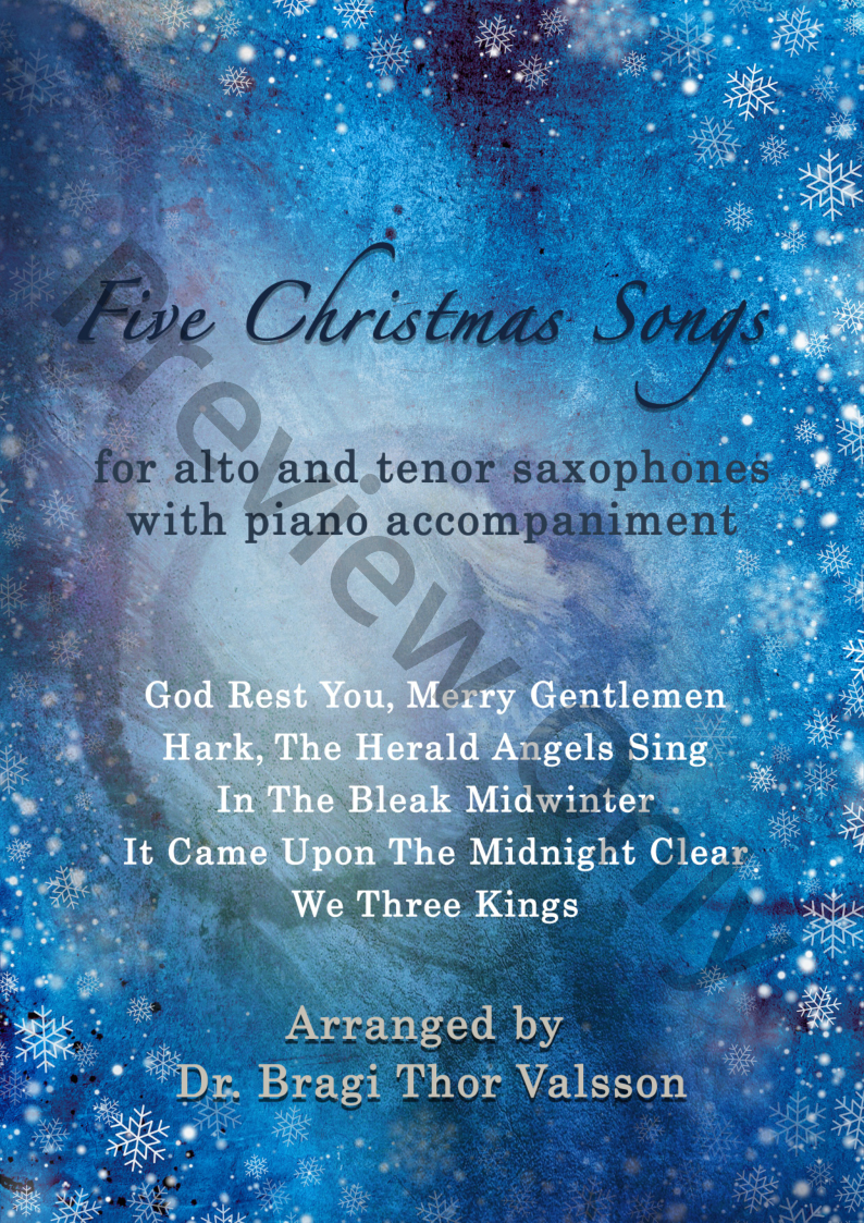 Five Christmas Songs - Alto and Tenor Saxophones with Piano accompaniment P.O.D