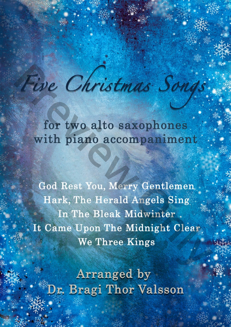 Five Christmas Songs - two Alto Saxophones with Piano accompaniment P.O.D