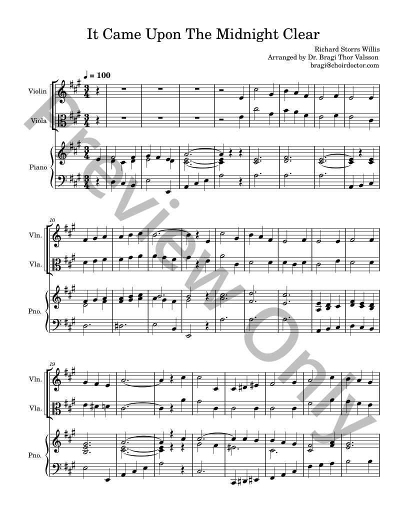 Five Christmas Songs - Violin and Viola with Piano accompaniment P.O.D