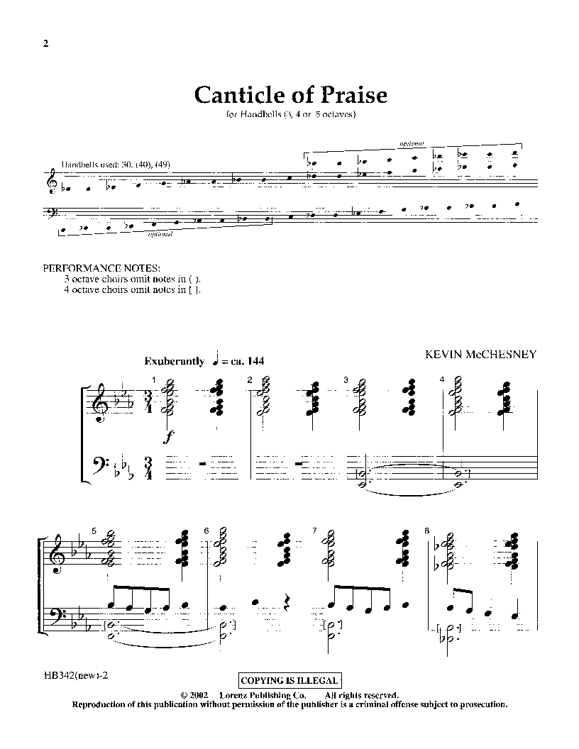 Canticle Of Praise 3-4 Octaves-Rev