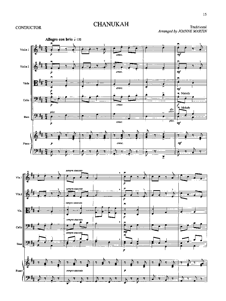 FESTIVE STRINGS SCORE